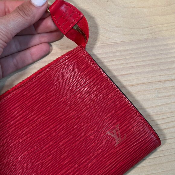 Louis Vuitton Red Epi Pochette - Picture 6 of 14
